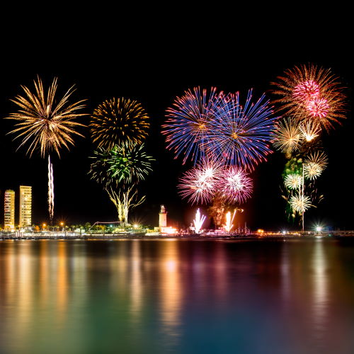 fuegos artificales feria de malaga 2022